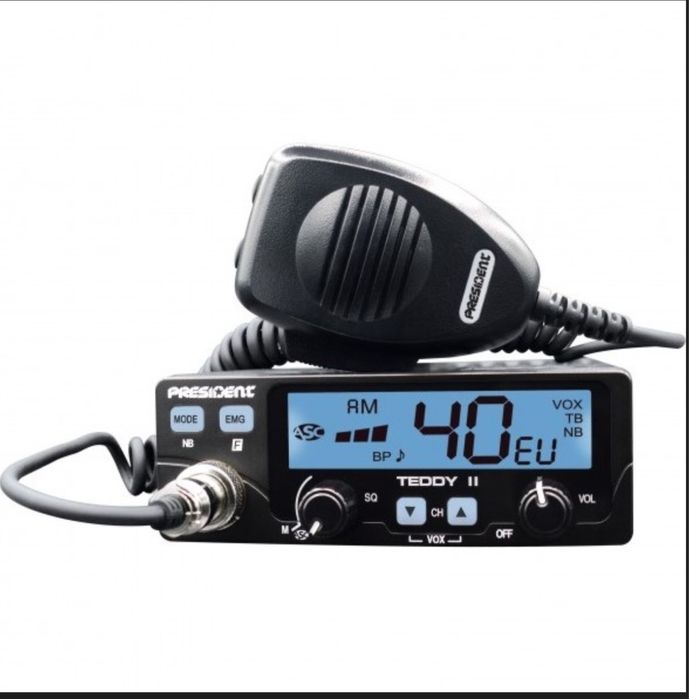 12/24V CB RADIO President TEDDY II ASC 7 kolorów AM/FM