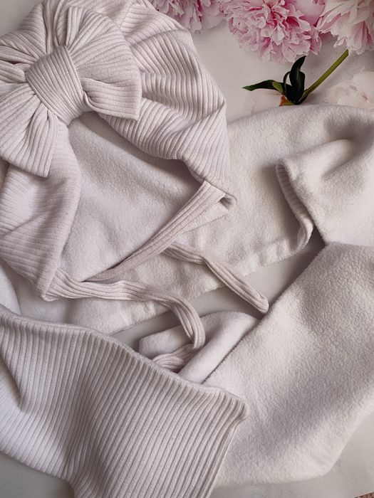 Зимова шапочка+шарфік на флісі