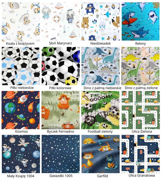Pościel 100x160 poszewka 70x80 Alergik BAWEŁNA wzory