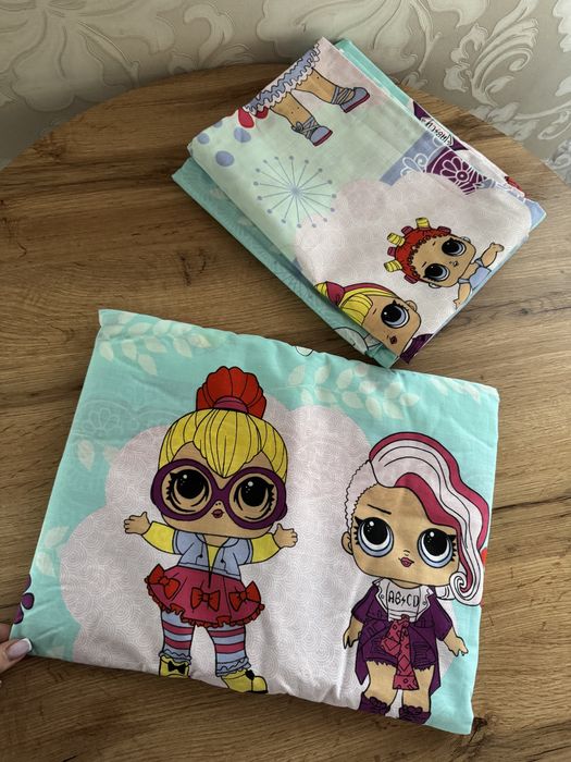 Дитяча постільна білизна з подушкою у ліжко 120*60