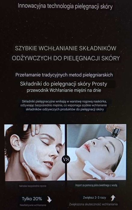 Bezigłowy przyrząd Nano Microkrystaliczny do aplikacji kremów, płynów.