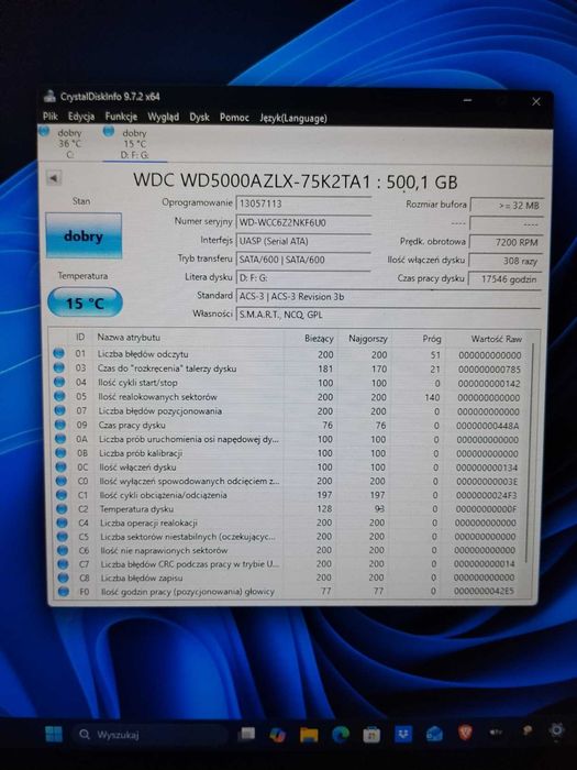 dysk hdd 500gb 3,5 #w38