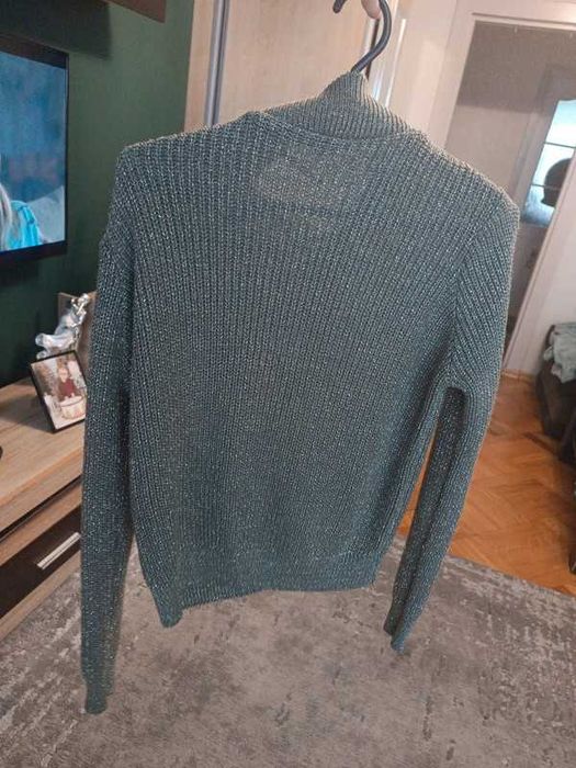 Sweter kardigan złoto