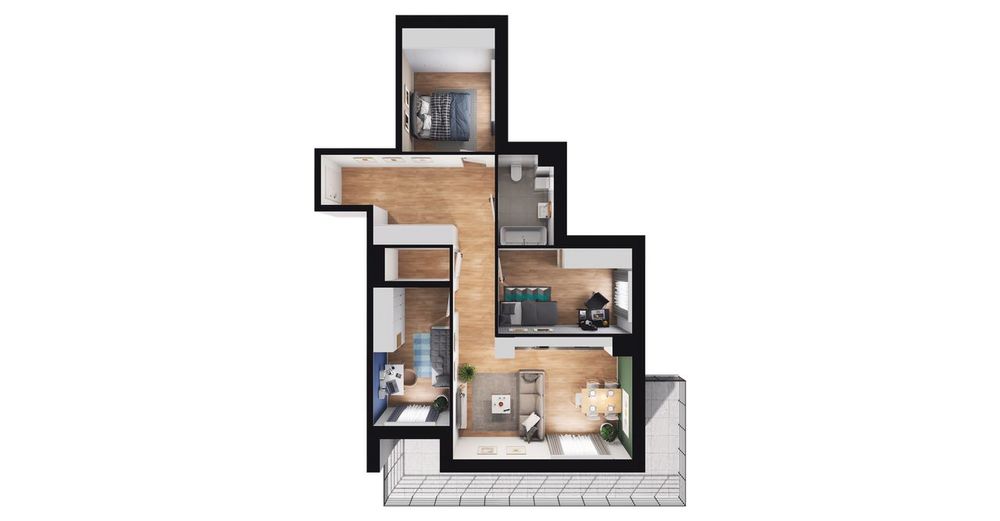 4-pokojowe mieszkanie 70m2 + balkon Bez Prowizji