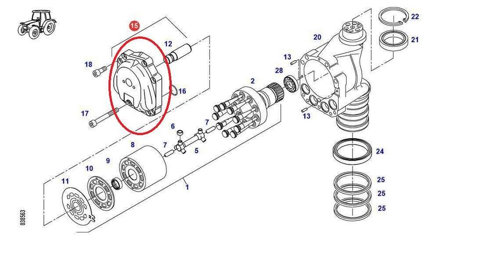 Głowica silnika hydraulicznego Vario ML130 ML160 ML180 ML200 ML260