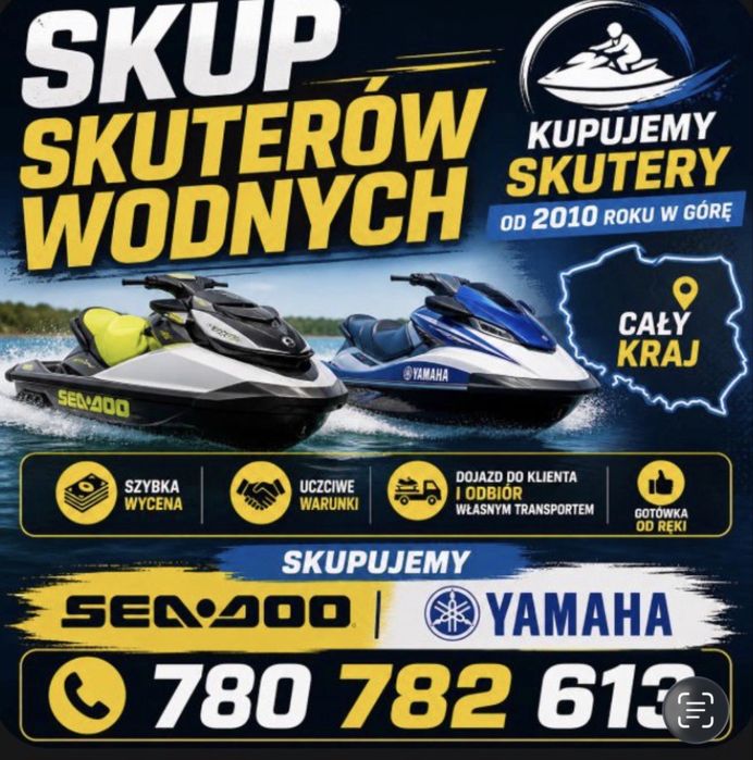 Skup Skuter wodny Sea Doo 260-325 Koni Kazdy Stan