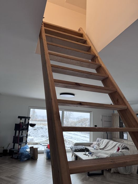 Schody młynarskie drewniane