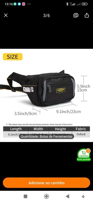 Bolsa de cintura XL