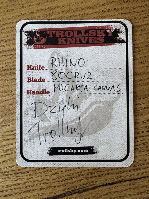Nóż custom Trollsky Rhino