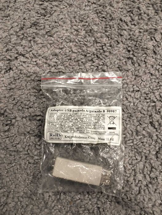 Adapter USB A-B nowy