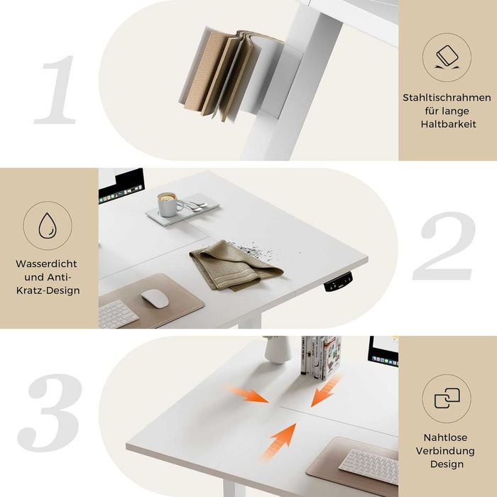 Nowe elektryczne biurko / stół / blat / 80x180CM / AGILESTIC !A3435!