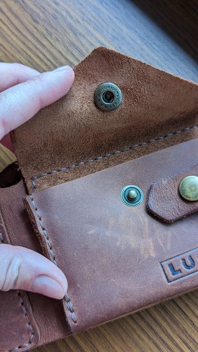 Новий чоловічий шкіряний гаманець ручної роботи