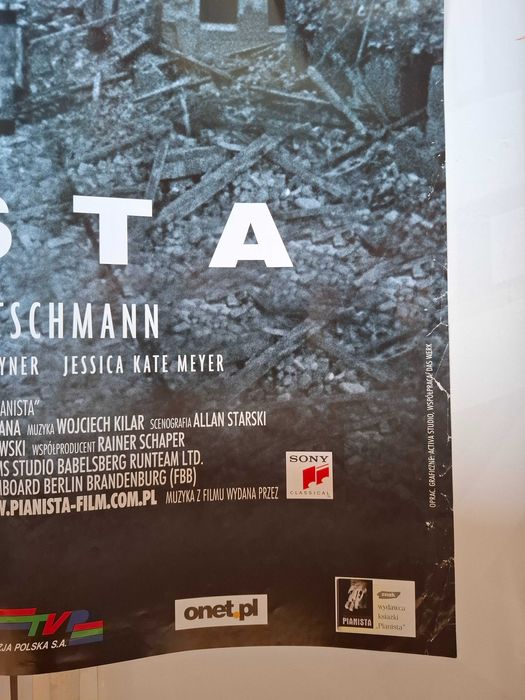 Plakat filmowy oryginalny - Pianista