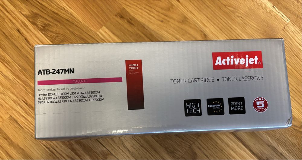 Po gwarancji, toner, zamiennik tonera laserowego Activejet ATB-247MN w kolorze purpurowym (magenta)