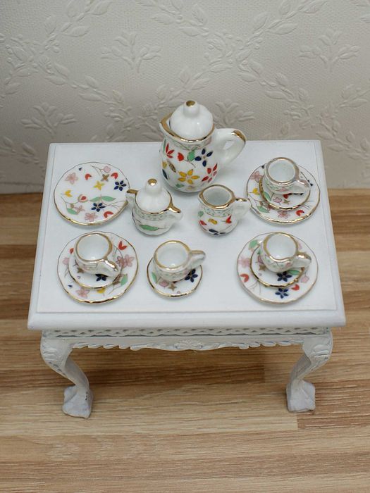 miniaturowe naczynia do domku dla lalek w skali 1:6 15 części