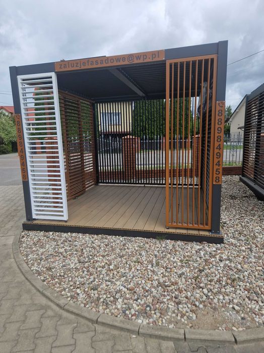 Panel żaluzjowy żaluzje metalowe altanka ruchome deseczki pergola