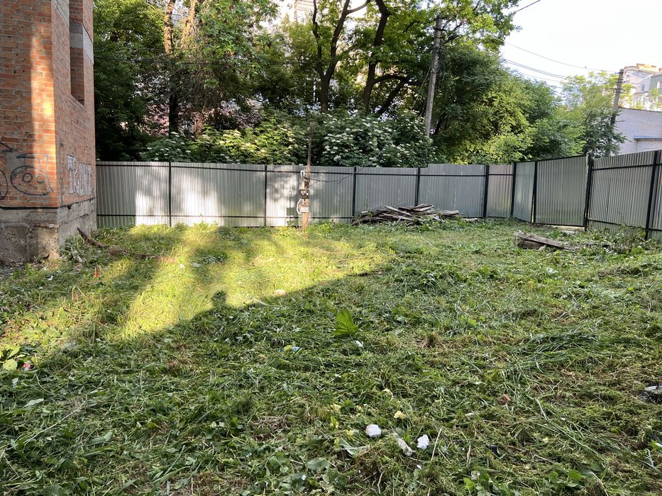 Покос трави тримером та обрізка (вирізка) дерев , різної висоти та складності .