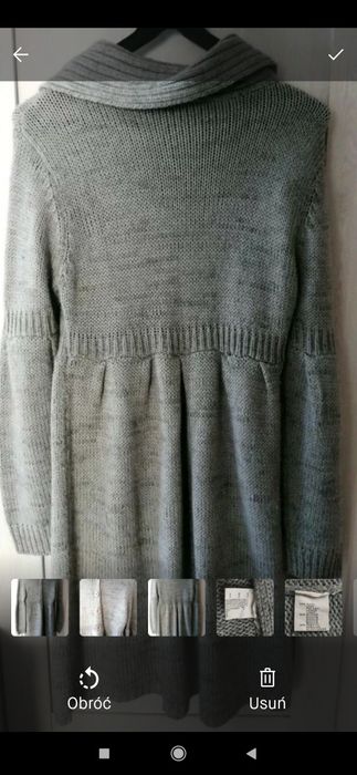 Długi sweter, płaszczyk