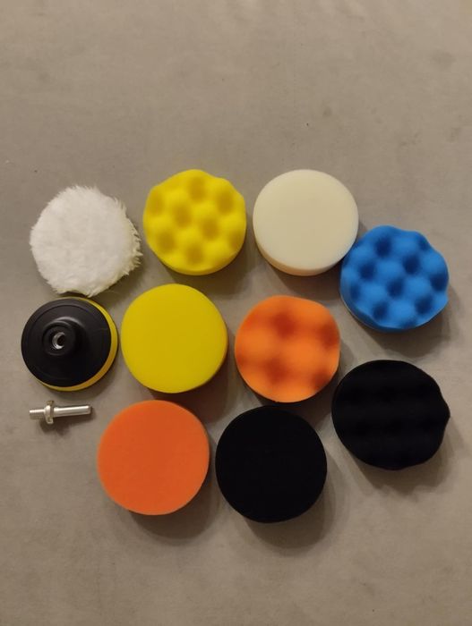 Zestaw polerski 11 elementów na wkrętarkę fi80