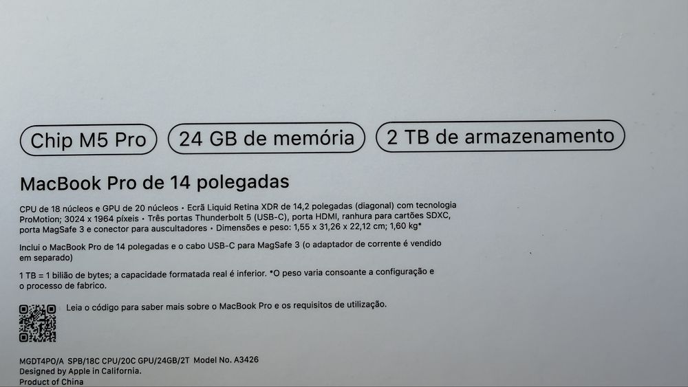 Computador Macbook pro M5 pro