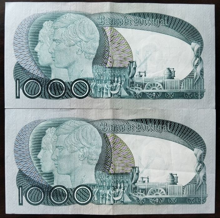 Lote 2 Notas 1000$ 1982 Estado Belas