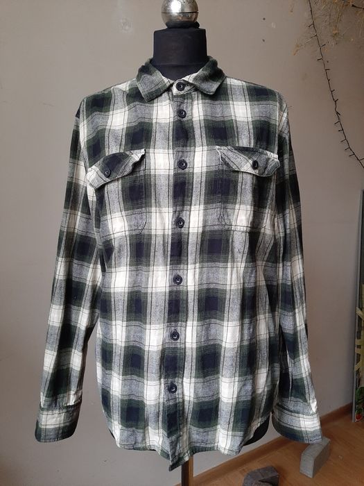 męska koszula w kratę L