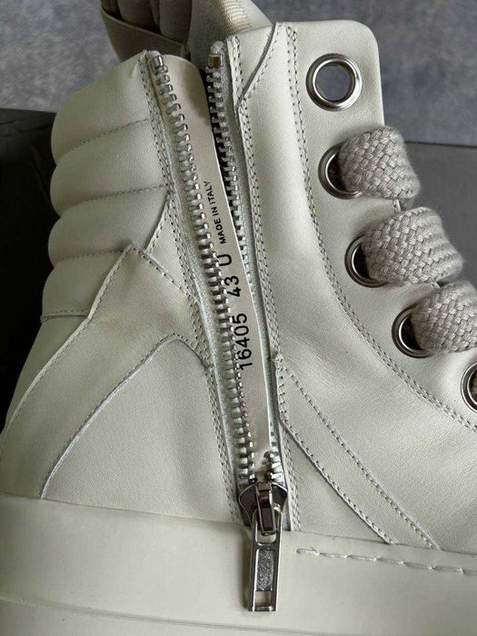 Rick Owens Geobasket double bumper jumbo laces білі кеди кеды белые