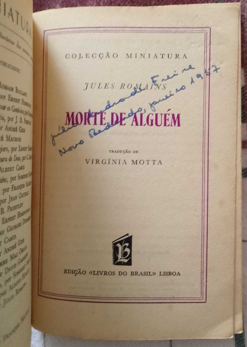 Morte de alguém, Jules Romains