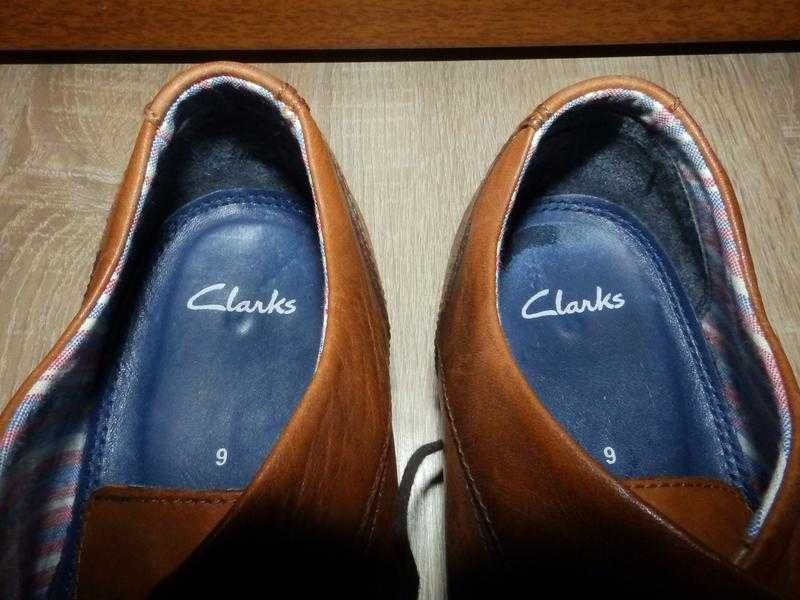 Кожаные туфли броги clarks англия