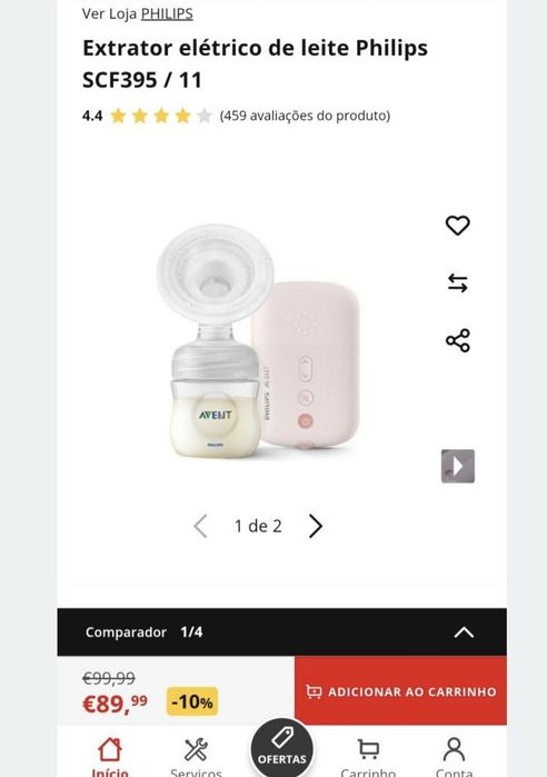 Bomba elétrica leite