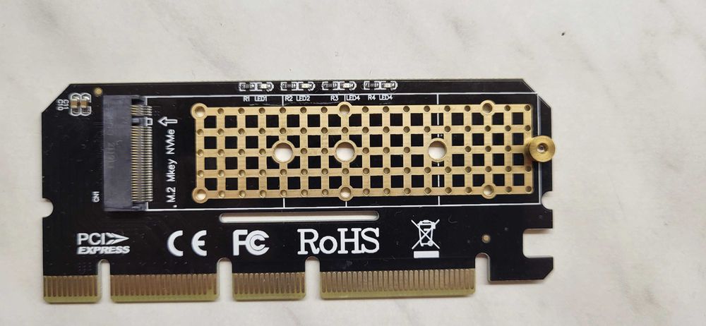 Адаптер M.2 NVMe M-key SSD to PCI-E