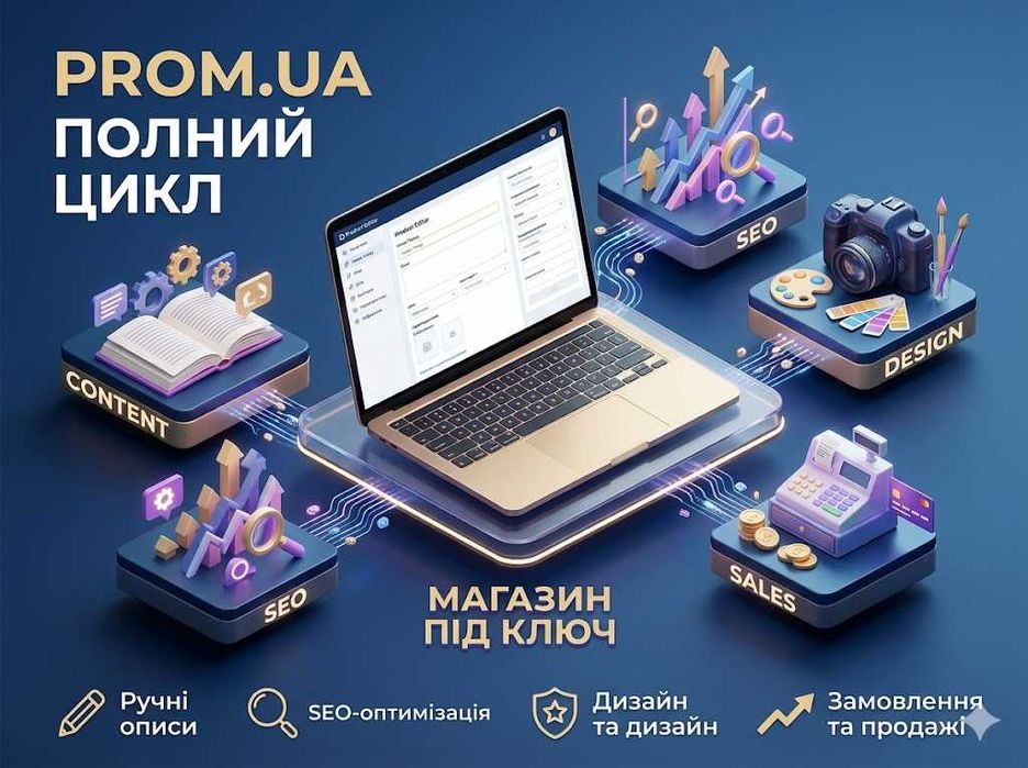 Ручне заповнення карток на Prom.ua: додавання товарів під ключ