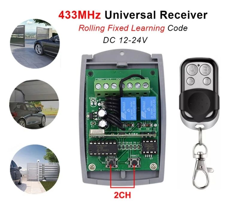 Recetor 433mhz portão de garagem