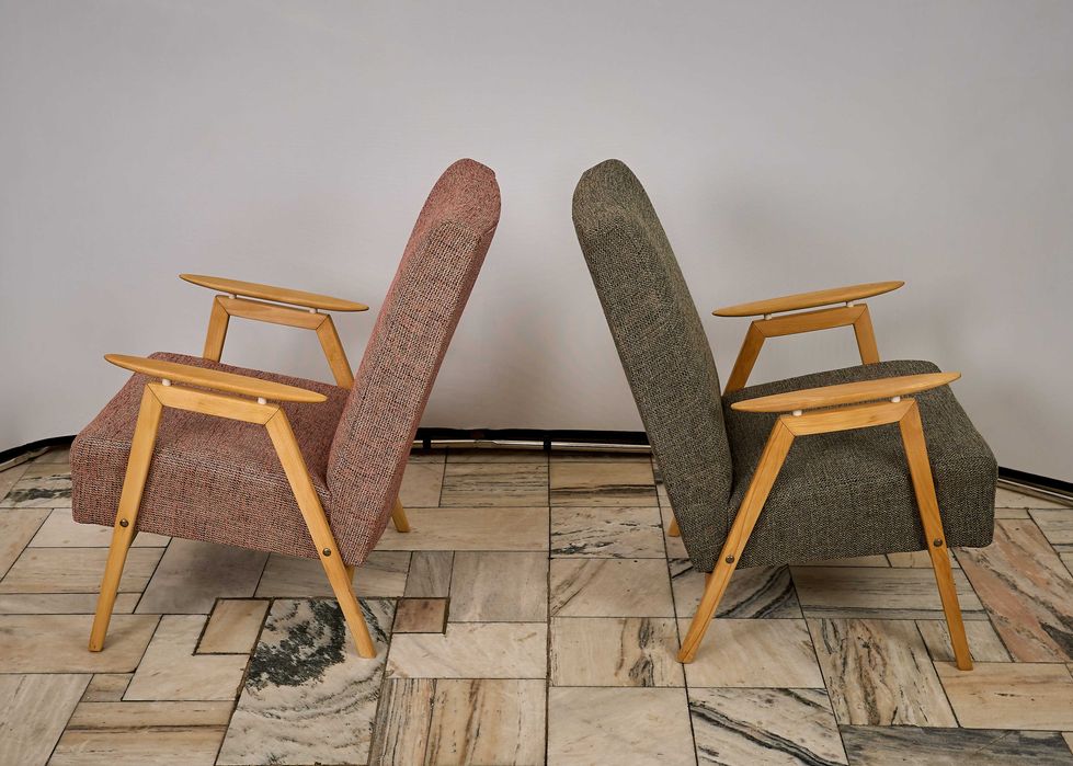 Fotel Vintage Czechosłowacja lata 60 PRL, RETRO