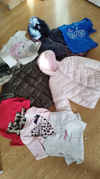 Duża paka ubrań 116 buty roz..30