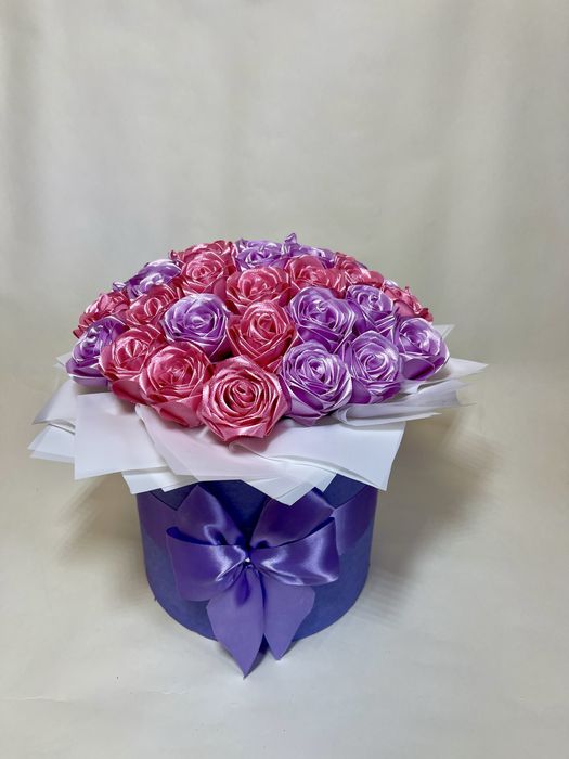 Букет з атласної стрічки