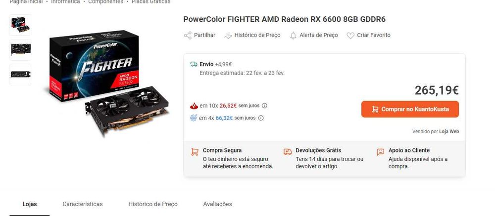 Computador Gaming ryzen 5 5600x / amd rx 6600