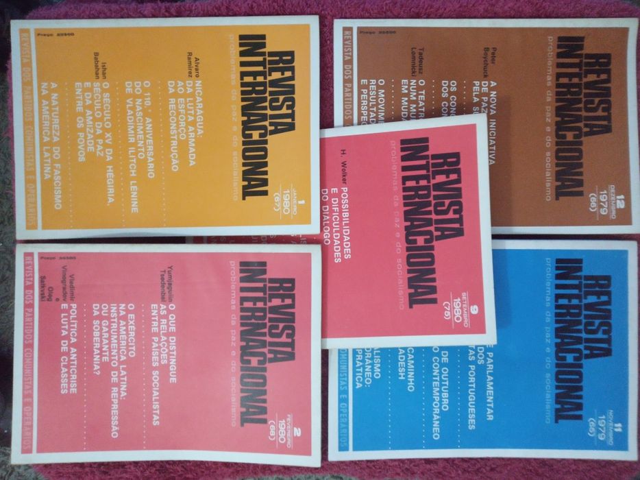 40 edições da REVISTA INTERNACIONAL anos 70 e 80