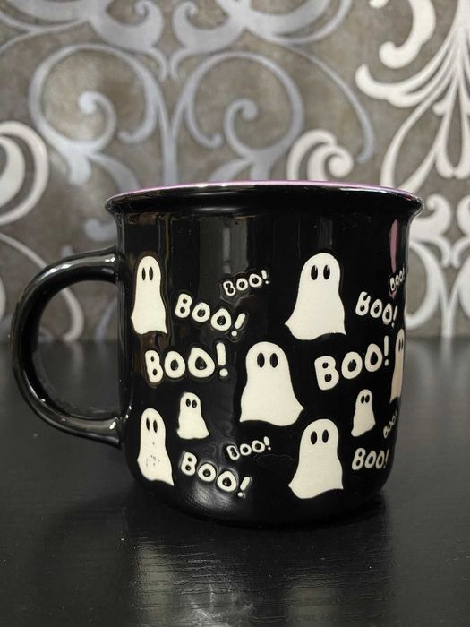 Чашка, кружка з привидами Хелловін, Чашка с привидениями Halloween готична