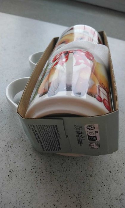 Kubki z lisem świątecznym 2 sztuki