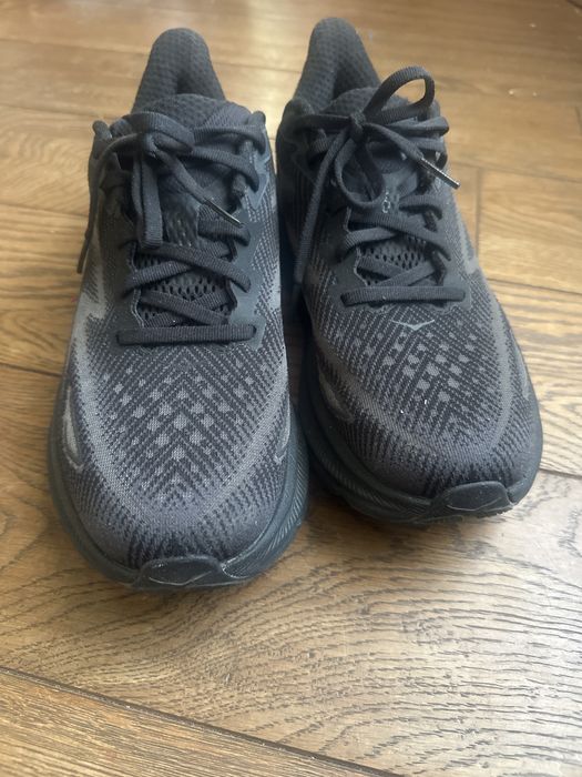 Hoka clifton 9  оригінальні кросовки чорні  41 26 см устілка стелька