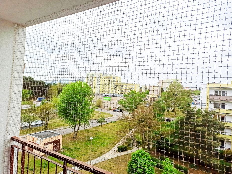Siatka na balkon dla kota ptaka montaż zakładanie siatki zabezpieczani