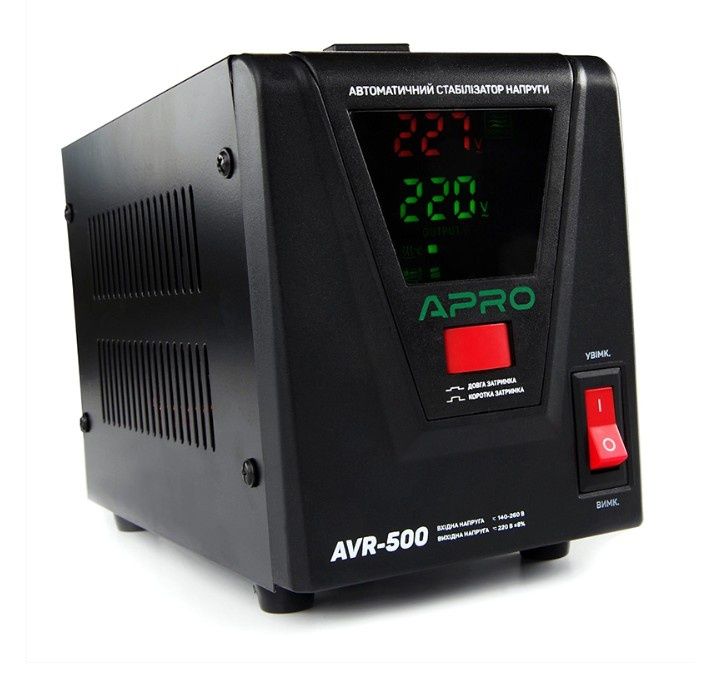 500ВА стабилизатор напряжения защита 3 или 180секунд задержки  
состоя