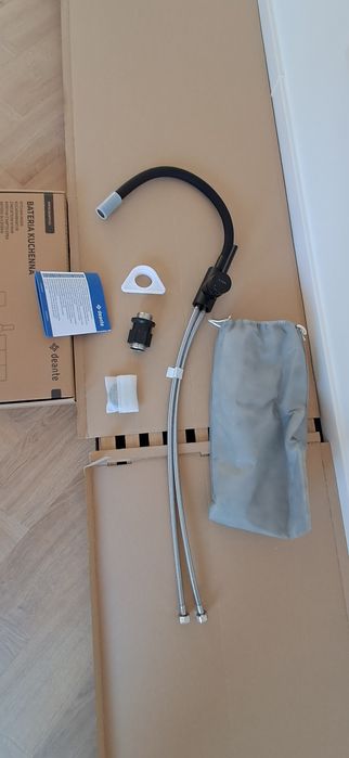 Nowa Bateria zlewozmywakowa Deante  LUNO NERO z giętą wylewką