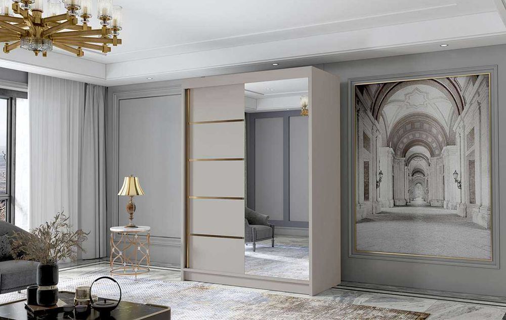 Szafa kuchenna garderoba CRYSTAL 3 120cm nowoczesny styl KASZMIR