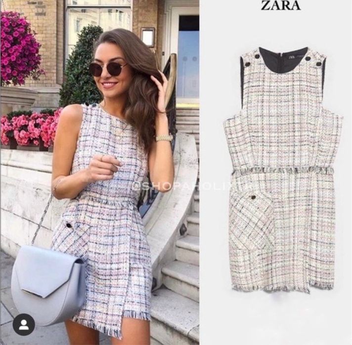 Твидовый комбинезон юбка шорты Zara