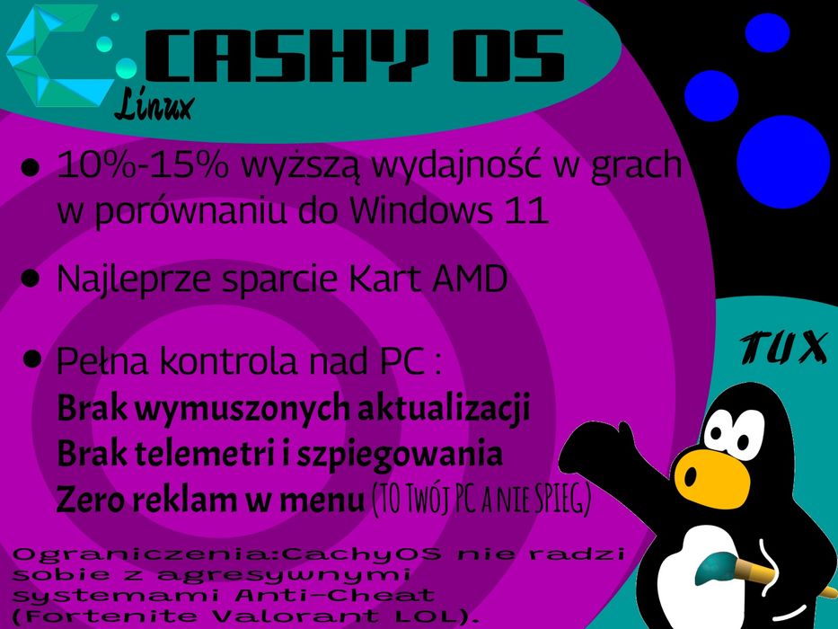 Linux Komputer Gamingowy PC / Ryzen 3600 / RX580 8GB