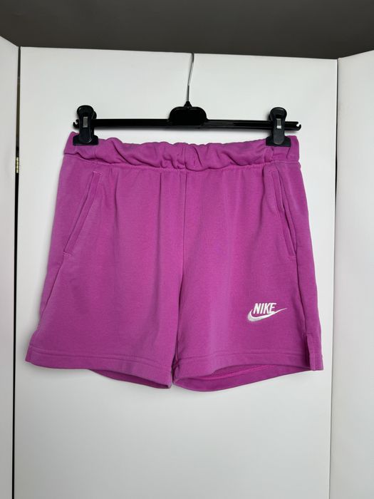 Шорти nike рожеві шортики найк спортивні хлопкові трикотаж