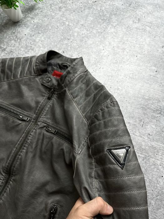 Чоловіча кожана куртка Guess Leather Jacket