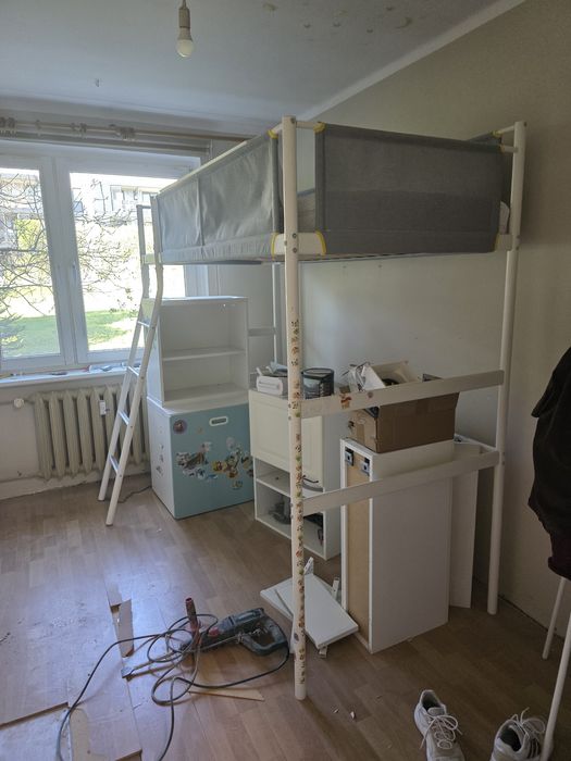 REZERWACJA Łóżko piętrowe białe